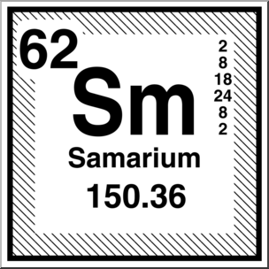 Clip Art: Elements: Samarium B&W