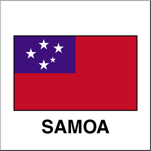 Clip Art: Flags: Samoa Color