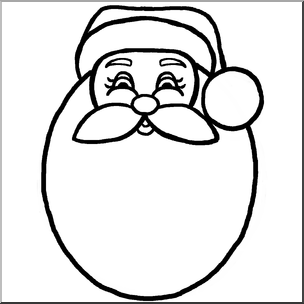 Clip Art: Santa 2 B&W