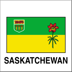 Clip Art: Flags: Saskatchewan Color