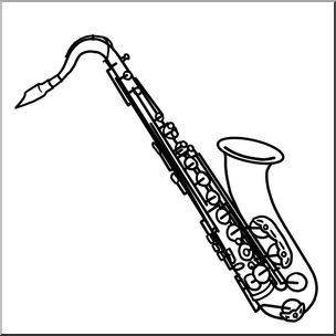 Clip Art: Saxophone B&W