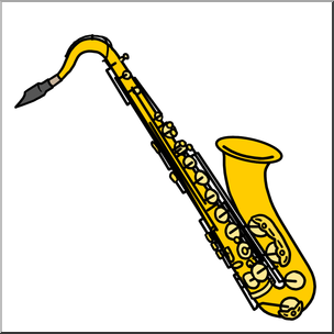 Clip Art: Saxophone Color