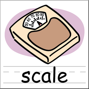 Clip Art: Basic Words: Scale Color Labeled