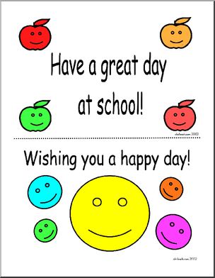 Note: Lunchbox Note -Have a Great Day at School!