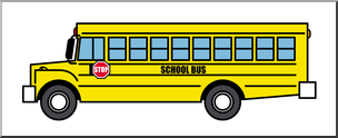 Clip Art: School Bus 4 Color