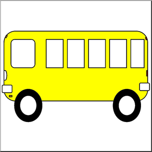 Clip Art: Basic Shapes: School Bus Color