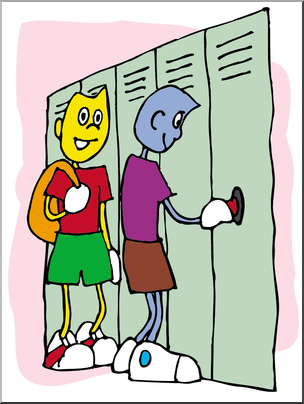 Clip Art: Cartoon School Scene: Classroom 02 Color