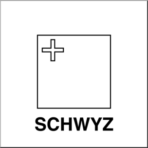 Clip Art: Flags: Schwyz B&W