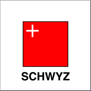 Clip Art: Flags: Schwyz Color