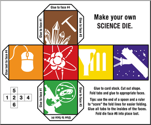 Clip Art: Science Dice Color