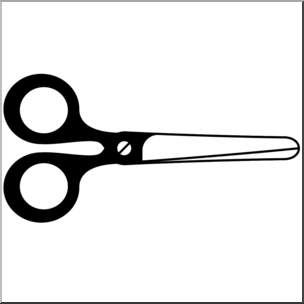 Clip Art: Scissors 1 Closed B&W