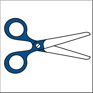 Clip Art: Scissors 1 Open Color