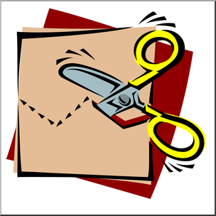 Clip Art: Scissors: Cutting Zig Zag Color