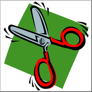 Clip Art: Scissors 2 Open Color