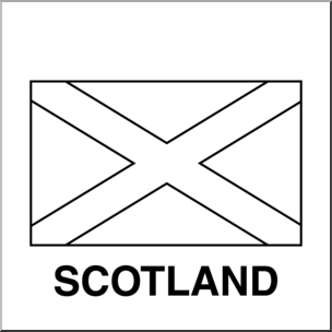 Clip Art: Flags: Scotland B&W