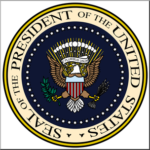 Clip Art: Seal of the President of the United States color