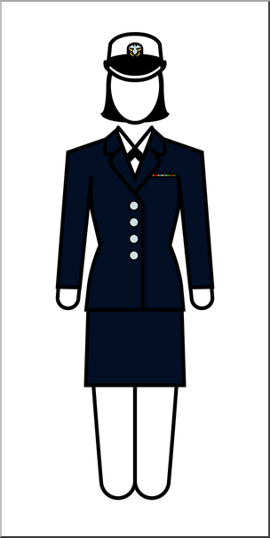 Clip Art: People: Seaman Female Color