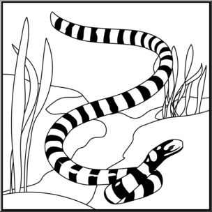 Clip Art: Sea Snake B&W