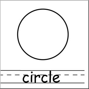 Clip Art: Shapes: Circle B&W Labeled
