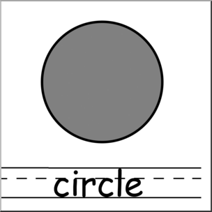 Clip Art: Shapes: Circle Grayscale Labeled