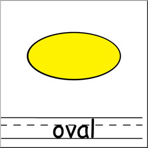 Clip Art: Shapes: Oval Color Labeled