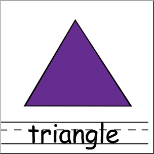 Clip Art: Shapes: Triangle Color Labeled