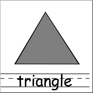Clip Art: Shapes: Triangle Grayscale Labeled