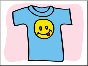 Clip Art: Basic Words: Shirt 1 Color Unlabeled