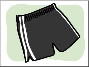 Clip Art: Basic Words: Shorts Color Unlabeled