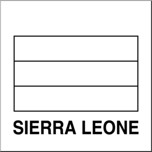 Clip Art: Flags: Sierra Leone B&W