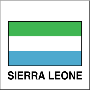 Clip Art: Flags: Sierra Leone Color