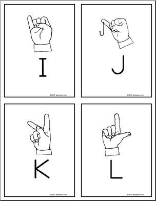 Flashcard: Sign Language (I-L)