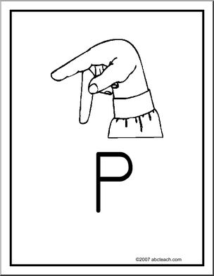Poster: ASL Letter P