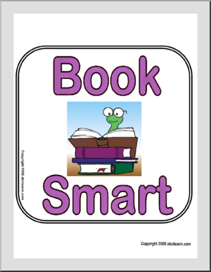 Book Smart (Multiple Intelligence) Sign