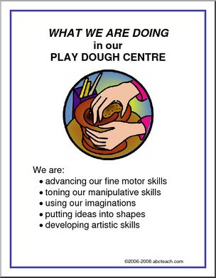 What We Are Doing Sign: Playdough Centre