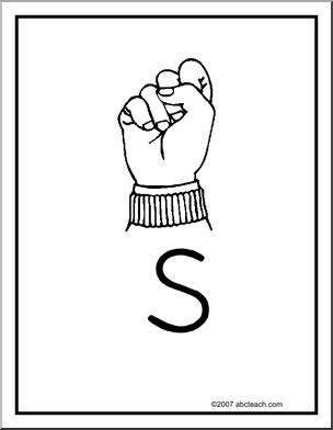 Poster: ASL Letter S