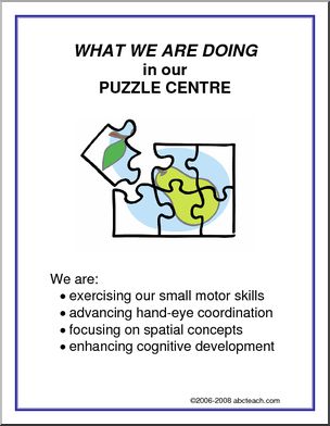 What We Are Doing Sign: Puzzle Centre