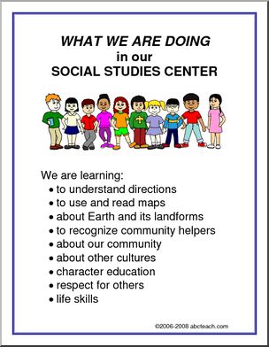 What We Are Doing Sign: Social Studies Center