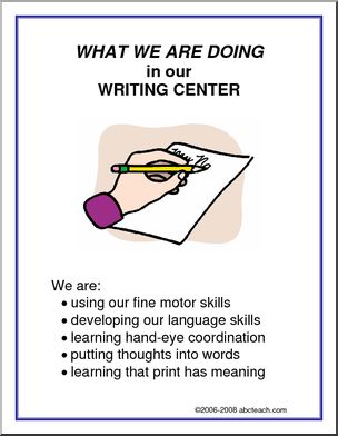 What We Are Doing Sign: Writing Center