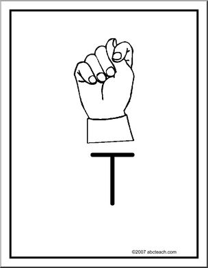 Poster: ASL Letter T