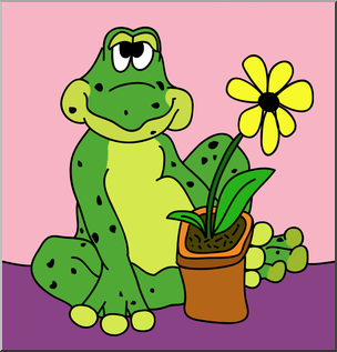 Clip Art: Cartoon Frog 1 Color