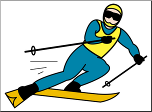 Clip Art: Skiing Color 2
