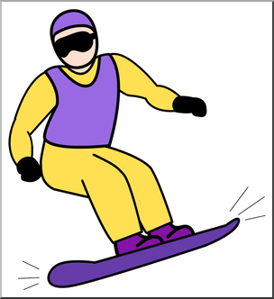 Clip Art: Snowboarding Color 2