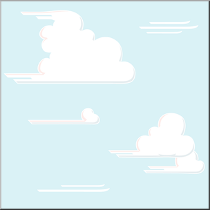 Clip Art: Tile Pattern: Sky & Clouds Color 25%