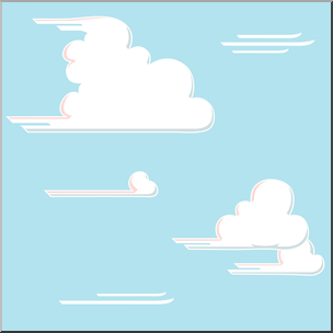 Clip Art: Tile Pattern: Sky & Clouds Color 50%