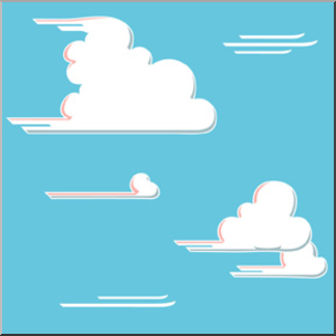 Clip Art: Tile Pattern: Sky & Clouds Color 100% Low Resolution