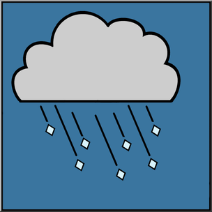 Clip Art: Weather Icons: Sleet Color Unlabeled