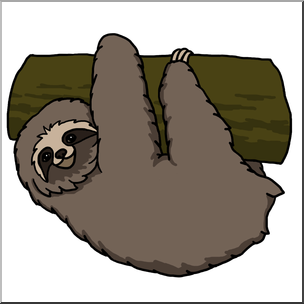 Clip Art: Sloth Color