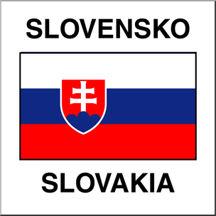 Clip Art: Flags: Slovakia Color