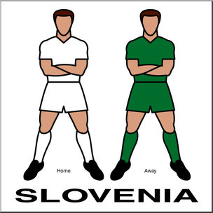 Clip Art: Men’s Uniforms: Slovenia Color